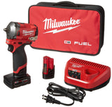 Milwaukee 2554-22 M12 FUEL Stubby 3/8 in. Impact Wrench Kit (2 Ah/4 Ah)