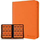 Trading Card Binder 9 Pocket, 360 Pockets Trading Card Holder Book, Premium PU Cover Zip Folder Binder, Side Loading Carrying Ca