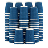 Lamosi Coffee Cups 12 oz - 120 Pack, 12 oz Disposable Paper Coffee Cups Insulated, Corrugated Kraft Ripple Wall Cup for Hot Beve