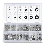 NEIKO 50400A Stainless Steel Lock and Flat Washer Assortment | 350 Piece Set | 12 Different Sizes in Spring Lock and Flat Design