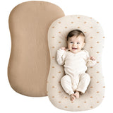 Konssy Muslin Baby Lounger Cover 2 Pack, 100% Cotton Newborn Lounger Cover, Soft and Breathable Baby Nest Slipcover for Boys Gir