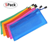 Star Kent Mesh Zippered Pencil Pen Stationary Holder Case Travel Organizer for Makeup and Shaving Kit (Colour May Vary, 23.5 X 1