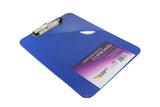 Mobile OPS Unbreakable Recycled Clipboard, 0.25 Clip Capacity, Holds 8.5 x 11 Sheets, Blue