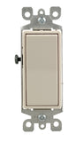 Leviton 56032TM 15 Amp, 120/277V Decora Rocker 3Way AC Quiet Switch, 5Pack, Light Almond