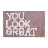 DII Tufted Shower/Bath Mat Soft Absorbent Bathroom Rug, Plush & Machine Washable, 20x31-Inches, Mauve, You Look Great