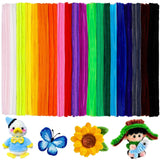Mnuizu 200pcs Pipe Cleaners, Pipe Cleaners Craft, Multi-Color Chenille Stems for Craft, Multi-Color Fuzzy Sticks for DIY Art & C