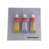 Rub-N-Buff 3 Color Assortment with Premium Buffing Cloth (Silver Leaf, Antique Gold, Gold Leaf)-New Condition
