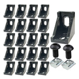 FORRCKY 20 Set 2028 2020 Aluminum Extrusion Corner Bracket 20 Series V T Slot Hardware L Right Angle Connector with M6 T Slide N