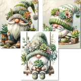OFRKE Diamond Painting Kits for Adults,3 Pack Succulents Dwarf Diamond Art for Beginners, Diamond Round 5D Full Drill Paint with