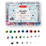 Incraftables Googly Eyes Self Adhesive 1680 pcs Set. Best Small & Large Colorful Sticky Wiggle Eye for DIY Arts (4 to 18 mm). Go