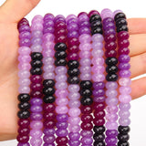 BONNY BOXX 1 Strand Natural 5 * 8mm Purple Shade Rondelle Beads, Natural Abacus Disk Stone Beads Loose Spacer Gemstone for DIY B