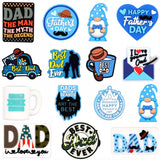 Watersay 15 Pcs Dad Silicone Focal Beads Silicone Bulk Father Silicone Beads for Keychain Necklace Bracelet Jewelry Making DIY F