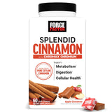 Force Factor Splendid Cinnamon, Ceylon Cinnamon with Chromax Chromium for Metabolism & Antioxidant Support, Apple Cinnamon, 60 S