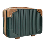 Yoanlayr 14inch Hard Shell Cosmetic Organizer Travel Train Hand Luggage Small Portable Carrying Suitcase Makeup Case Bag for Wom