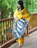 Gosriki Women'S Cotton Blend Straight Printed Kurta With Pant & Dupatta (Bali Grey-Nsw-Gs_M_Grey_Medium),Grey,,B0CHSDYNXM