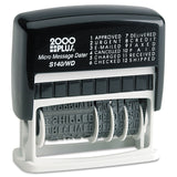2000 PLUS 12in1 Self Inking Date and Message Stamp, for Business and Office, Black Ink (011090)
