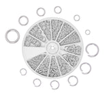 Mandala Crafts 500 Pcs Assorted Stainless Steel Jump Rings Jewelry Findings - 3mm to 8mm Small Open Jump Rings Kit for Jewelry M