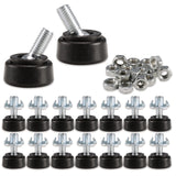 NEWBYTEK 16PCS M6 Thread Adjustable Furniture Levelers, Swivel Screw in Threaded, Leveling Feet with Non-Slip Pad,Furniture Glid