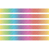 Colorful Scribble Straight Border Trim, 35 Feet Per Pack, 6 Packs