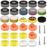 199 Pieces 2 Inch Sanding Disc, GOH DODD Hook and Loop Sanding Pads 60 to 10000 Grit Drill Sanding Attachment Wet Dry Sandpaper