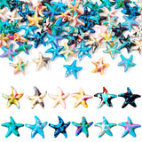 Elecrelive 60Pcs Colorful Starfish Beads 12 Colors Ocean Animal Turquoise Beads Synthetic Turquoise Stone for Summer Bracelets N