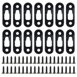 AUEAR, Metal Keyhole Hanger Picture Frame Mirror Cabinet Hanging Fasteners Hardware Flush Wall with Mount Screws (50 Pack, Black