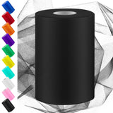 Swpeet 6 Inch by 100 Yards Black Tulle Fabric Roll, Fabric Spool Tulle Ribbon, Netting Polyester Spool Ideal for DIY Handmade Bi