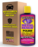 Wizards Metal Polish Cream Metal Renew - Cleans, Shines and Protects All Metals - Cream Fast-Cut Polish and Stainless Steel Clea