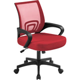 Topeakmart Executive Office Chair Ergonomic Desk Chair Computer Task Chair Mesh Chair with Armrests and Lumbar Support for Home