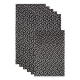 Gray Abstract Leaf Print Fridge Liner Set/6