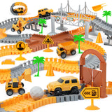 BEMITON Race Tracks Toys for Kids - Best Birthday Gifts for 3 4 5 6 7 Year Old Boys - Flexible Construction Track Set for Kids A