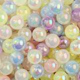 BERMRO 16mm Acrylic Beads 100pcs Color Beadable Focal Spacer Bead Chunk Bubblegum Beads for DIY Crafting Necklace Bracelet Jewel