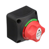 Attwood 14233-7 Battery Switch - On/Off Power Switch for Single Battery, Removable Control Knob, 12- to 50-Volt DC ,Red/Black