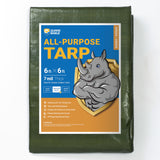 GUARD SHIELD Green Tarp Waterproof 8x8 Feet Medium Duty All Purpose Poly Tarps Cover 7mil