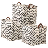 KRLIFCSL 3 Pieces 13 Inch Square Storage Bin, Fabric Folding Storage Baskets with Handles, Storage Organizer for kid's Toy & Bab
