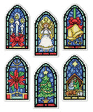 Design Works Crafts Stained Glass Counted Cross Stitch Ornament Kit, White