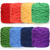 Buryeah 8 Pack Chunky Chenille Yarn for Crocheting Soft Thick Fluffy Yarn for Hand Knitting Bulky Velvet Blanket Plush for Weavi