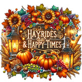 Pumpkin Sunflower Leaf Diamond Painting Kits for Adults, 5D Fall Happy Thanksgiving Diamond Art Kits for Beginners, DIY Full Rou