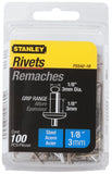 Stanley Pss421B 1/8 Inch X 1/8 Inch Steel Rivets, Pack of 100(Pack of 100)