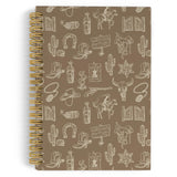 YLZlhb Western Spiral Notebook Journal, Western Cowboy Neutral Notebooks for Note Taking, Cowboy Gifts for Men, Neutral Hardcove