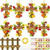 40Sets Thanksgiving Crafts for Kids Christian Fall Cross Hanging Decorations Religious Classroom Sunday Activity Autumn Church P