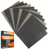 BMOTL 80 Grit Sandpaper Sheets 9x11:12Pcs Wet Dry Silicon Carbide Very Coarse Sand Paper for Wood Furniture Finishing Automotive