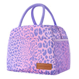 douyadady Lunch Bag Women/Men Lunch Box Women/Men (purple leopard)
