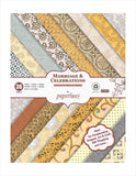 Paperhues Wedding Handmade Scrapbook Paper 8.5x11 Pad, 36 Sheet | Celebration Pack |
