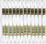 Bulk Buy: DMC Six Strand Embroidery Cotton 8.7 Yards White 117BLANC (12Pack)