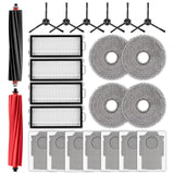 (23 Pack) Qrevo Master Replacement Parts Compatible with Roborock Qrevo Master/Qrevo Slim Robot Vacuum, 2 Roller Brushes, 6 Side