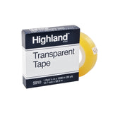 Highland Transparent and Invisible Tapes (MMM5910121296), 0.50 in x 36 yd