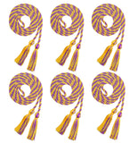 UIALECG 6 Pieces Graduation Cords,Gold and Purple Honor Cords,68 Inch