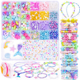 MiuCo Bracelet Making Kit for Girls - Cute Beads for Jewelry Making Kit with Charms - Arts and Crafts for Make Necklaces - Birth