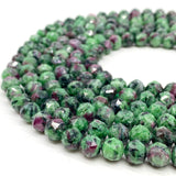 ABCGEMS Tanzanian Ruby Zoisite Beads (Advanced Star Incision Technique for Optimal Light Dispersion & Sparkle) Chakra Energy Dia